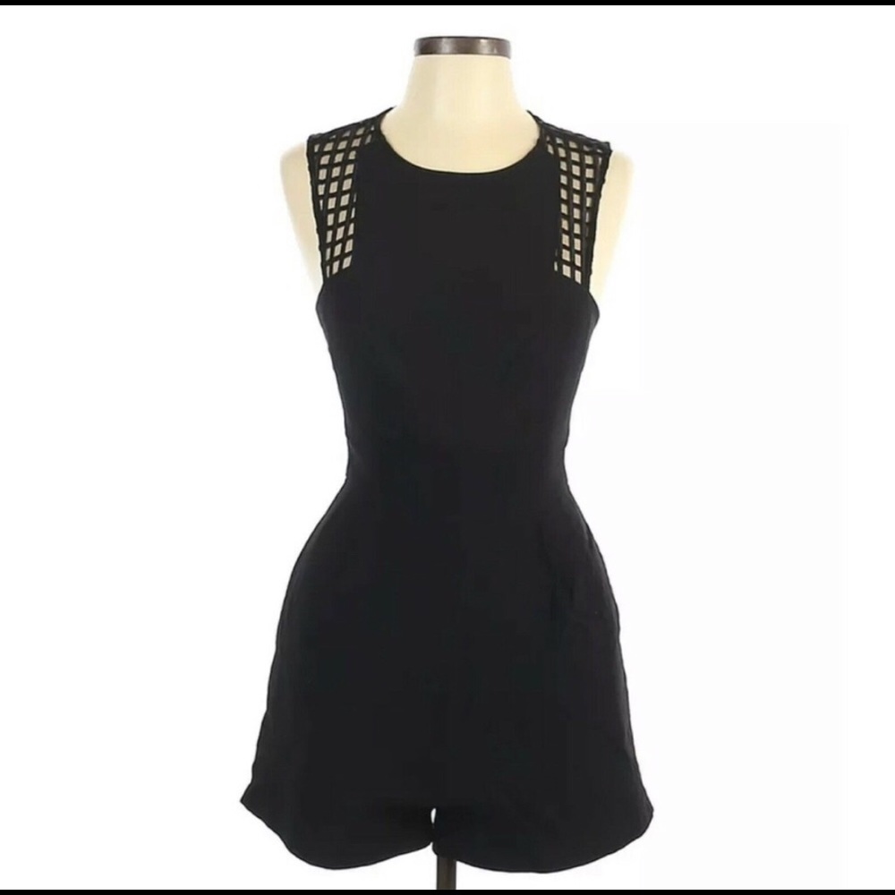 Finders Keepers Here We Go Black Mesh Details size XS